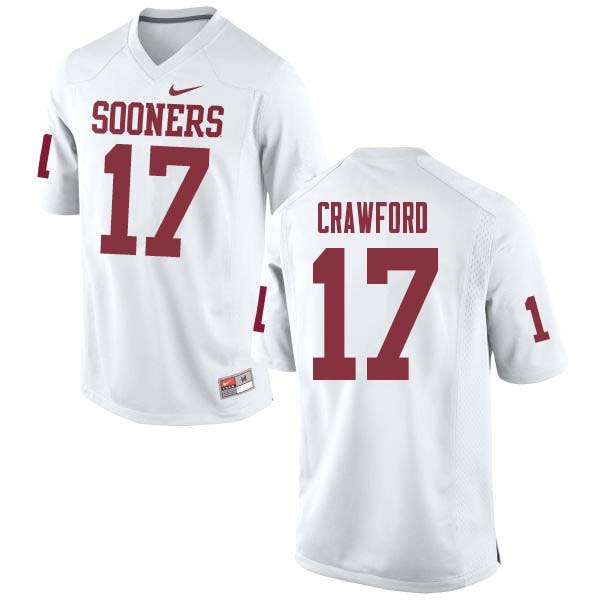 Oklahoma Sooners #17 Jaquayln Crawford College Football Jerseys Sale-White